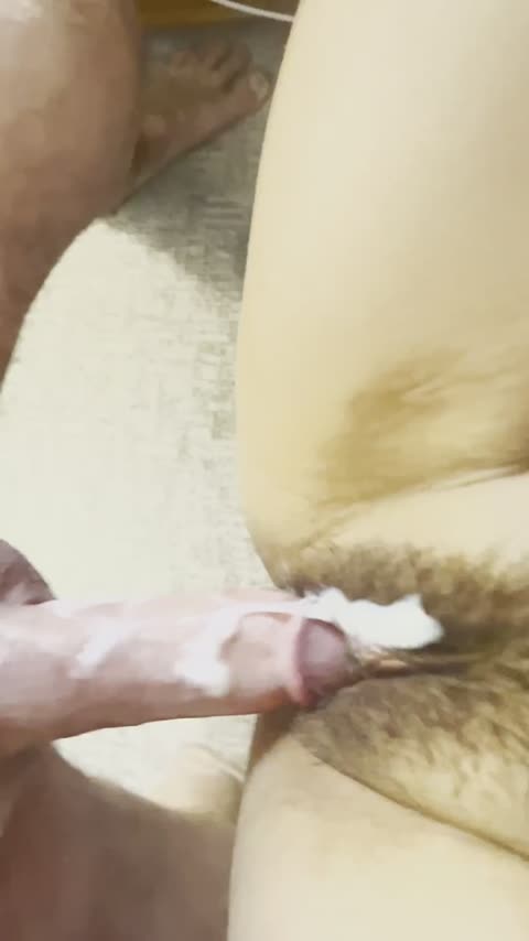 Gorgeous cock and pussy dripping with delicious cum