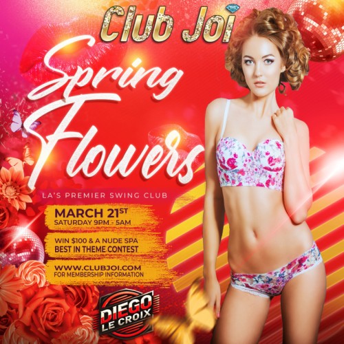 Spring Flowers at Club Joi FREE Body Paint by Pashure!