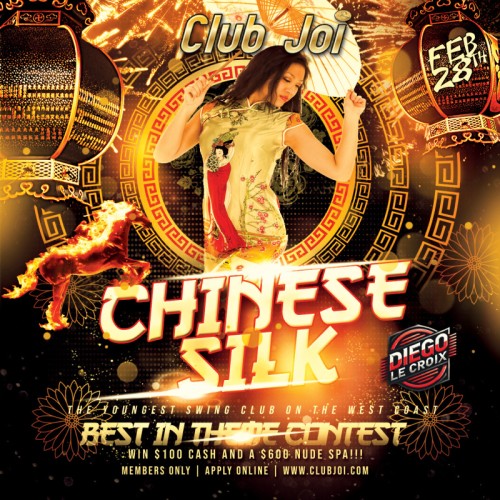 Chinese Silk at Club Joi Wear Nothing but Silk and WIN!