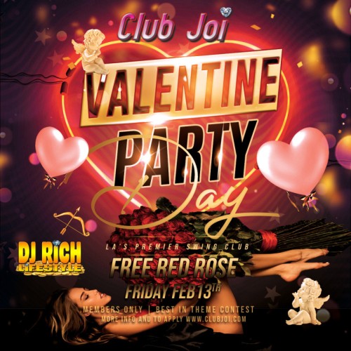 Valentine's Friday at Club Joi FREE Long Stemmed Red Rose for ALL the Ladies!!!