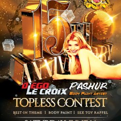Club Joi 15th Topless Anniversary FREE Body Painting by Pashure!