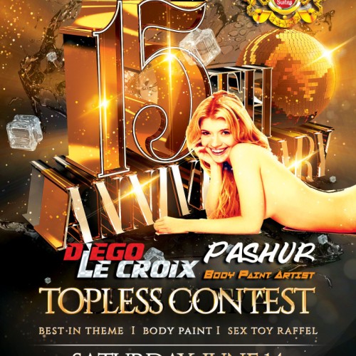 Club Joi 15th Topless Anniversary FREE Body Painting by Pashure!