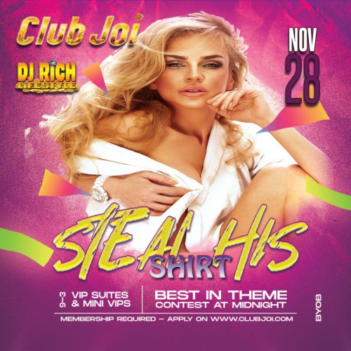Steal His Shirt Friday at Club Joi Her Shoes, His Shirt, So Much Fun!