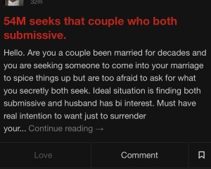 54M seeks submissive couple