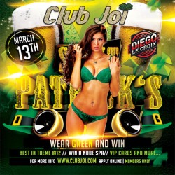 St Patrick's Friday at Club Joi Green is Good. Pinch Everyone Else!