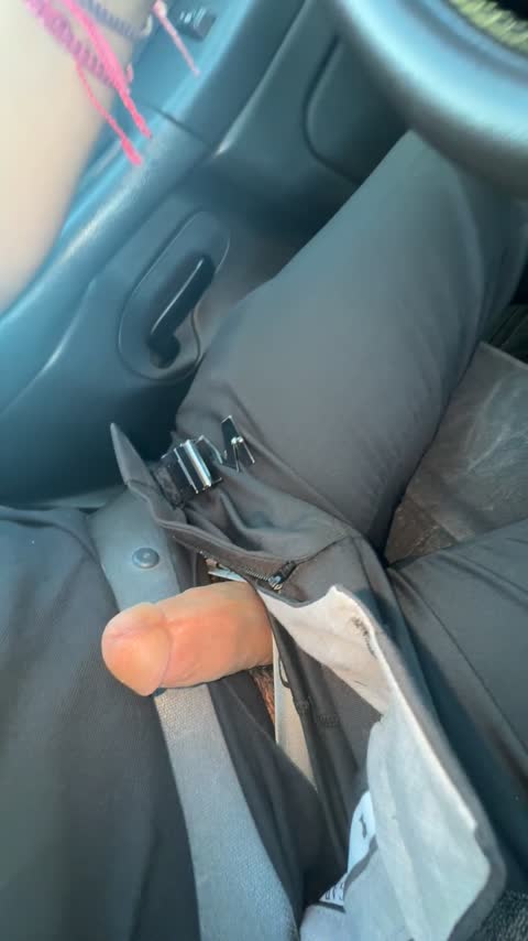Dick out while driving
