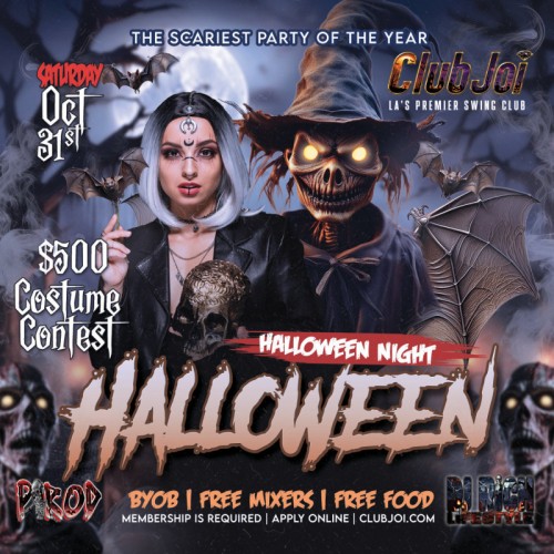 Halloween Night at Club Joi $500 Costume Contest at Midnight!