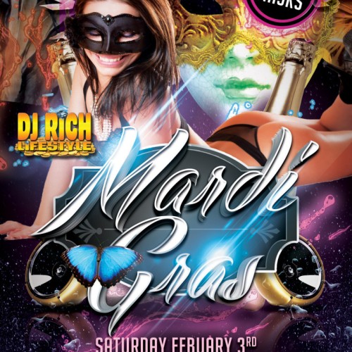 Mardi Gras at Club Joi Wear Your FREE Mask and WIN!!!