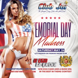 Memorial Madness at Club Joi Army, Navy, Air Force, Marines! 1/2 Price!