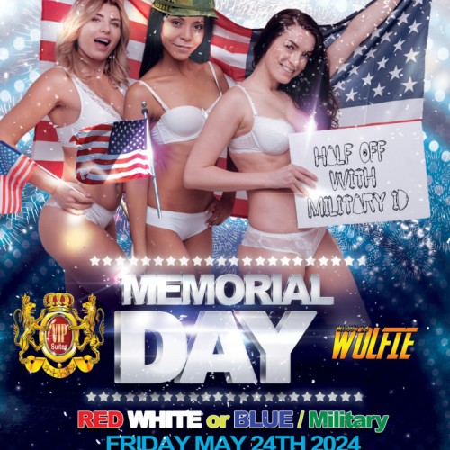 Memorial Friday at Club Joi Red, White, Blue, and Military too!!!