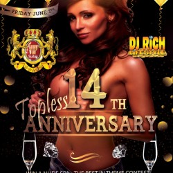 Club Joi 14th Topless Anniversary FREE Self Serve Body Paint. Get Your Fingers Dirty!